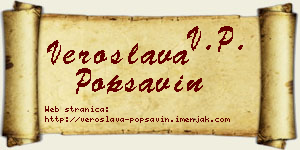 Veroslava Popsavin vizit kartica